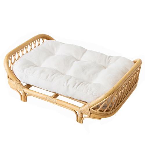 FSJMTQTS Haustierbett aus Korbgeflecht Sommerliches, gewebtes Universal-Katzen- und Hundebett aus Rattan Sommer FSJMTQTS Haustierbett aus Korbgeflecht Sommerliches, gewebtes Universal-Katzen- und Hundebett aus Rattan Sommer von FSJMTQTS