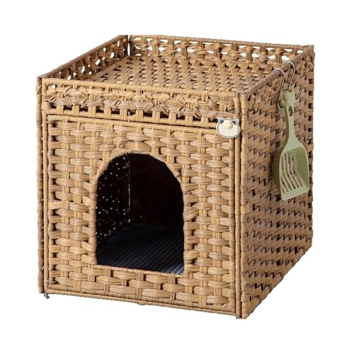 FSJMTQTS Haustierbett aus Korbgeflecht Weben Katzennest Wohnzimmer Sommer Haustiernest Hundehütte Sommer FSJMTQTS Haustierbett aus Korbgeflecht Weben Katzennest Wohnzimmer Sommer Haustiernest Hundehütte Sommer von FSJMTQTS