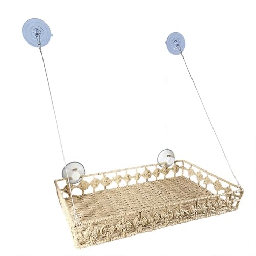 FSJMTQTS Katzenfensterbett Katzenhängematte, Saugnäpfe, Fenster, handgefertigt, Rattan, Hängenest Katzenhängematte FSJMTQTS Katzenfensterbett Katzenhängematte, Saugnäpfe, Fenster, handgefertigt, Rattan, Hängenest Katzenhängematte von FSJMTQTS