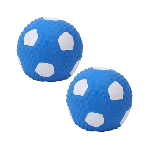 FSLLWGWG 2 Stück Hundespielzeug Ball Latex Hunde Quietsch Spielzeug Fußball Kauen Apportierball Hundeball für Katzen Werfen Interaktives Hundespielzeug Zahnreinigung Kauspielzeug für Jagdübung (Blau) FSLLWGWG 2 Stück Hundespielzeug Ball Latex Hunde Quietsch Spielzeug Fußball Kauen Apportierball Hundeball für Katzen Werfen Interaktives Hundespielzeug Zahnreinigung Kauspielzeug für Jagdübung (Blau) von FSLLWGWG