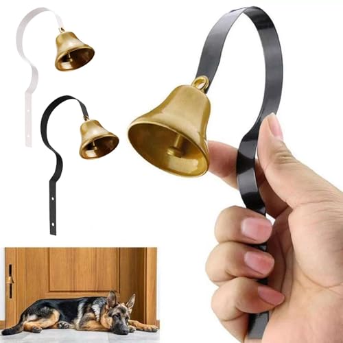 FSLLWGWG Ladenbesitzer Glocke Antike Wand Montiert Metall Tür Glocke Dekoration Garten Ornament Hundetraining,Hundeglocke für das Töpfchentraining (2PCS) von FSLLWGWG