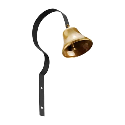 FSLLWGWG Ladenbesitzer Glocke Antike Wand Montiert Metall Tür Glocke Dekoration Garten Ornament Hundetraining,Hundeglocke für das Töpfchentraining (Schwarz) von FSLLWGWG
