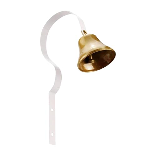 FSLLWGWG Ladenbesitzer Glocke Antike Wand Montiert Metall Tür Glocke Dekoration Garten Ornament Hundetraining,Hundeglocke für das Töpfchentraining (Weiß) von FSLLWGWG