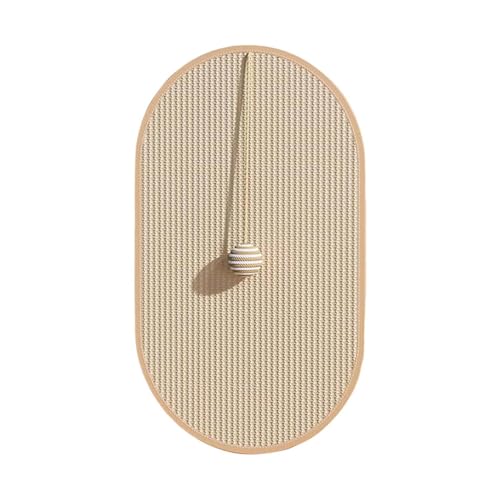 Kratzmatte Katze, kratzmatte selbstklebend,Sisal Teppich Katzen, Kratzteppich Katze rutschfest, Sisalmatte fur Katzen mit Klettverschlus, Katzenkratzmatte für Sofa Möbel Tür Kratzschutz (Braun) von FSLLWGWG