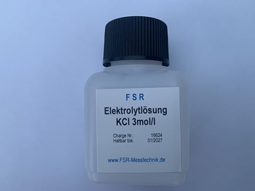 FSRTOP KCL Kaliumchlorid Lösung 50 ml KCL 3 MOL/l Aufbewahrungslösung Pufferlösung für pH und Redox Elektrode von FSRTOP