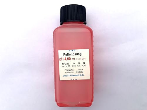 FSRTOP pH 4 Kalibrierlösung 100 ml Kalibrierflüssigkeit Pufferlösung Eichlösung für pH Messgerät Tester Eichflüssigkeit von FSRTOP