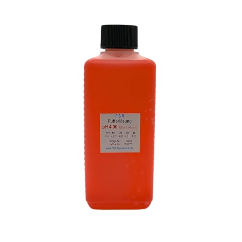 FSRTOP pH 4 Kalibrierlösung 250 ml Kalibrierflüssigkeit Pufferlösung Eichlösung für pH Messgerät Tester Eichflüssigkeit, rot FSRTOP pH 4 Kalibrierlösung 250 ml Kalibrierflüssigkeit Pufferlösung Eichlösung für pH Messgerät Tester Eichflüssigkeit, rot von FSRTOP