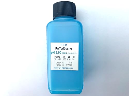 FSRTOP pH 9 Kalibrierlösung 100 ml Kalibrierflüssigkeit Pufferlösung Eichlösung für pH Messgerät Tester Eichflüssigkeit von FSRTOP