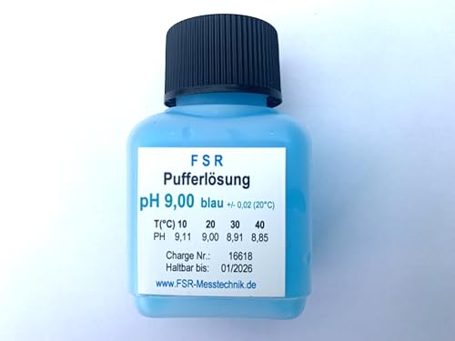 FSRTOP pH 9 Kalibrierlösung 50 ml Kalibrierflüssigkeit Pufferlösung Eichlösung für pH Messgerät Tester Eichflüssigkeit von FSRTOP