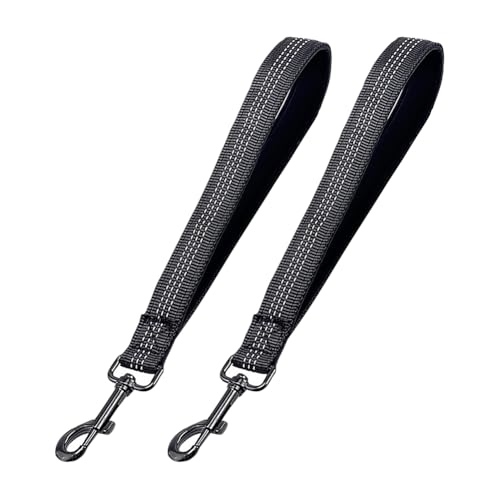 2 x kurze reflektierende Hundeleine, Trainingsleine für kleine Hunde, Nylon, strapazierfähig, mit weichem gepolstertem Griff, Welpenleine für Outdoor-Joggen 2 x kurze reflektierende Hundeleine, Trainingsleine für kleine Hunde, Nylon, strapazierfähig, mit weichem gepolstertem Griff, Welpenleine für Outdoor-Joggen von FSSTUD