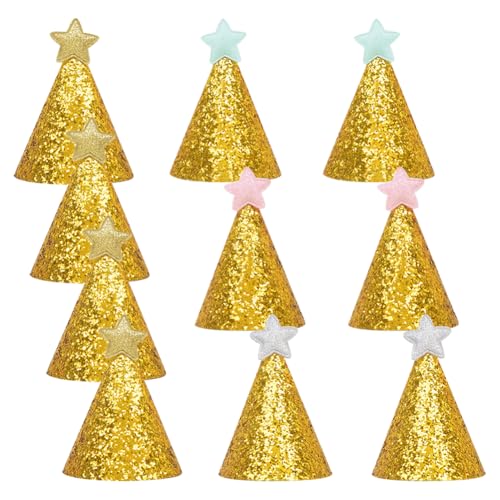 Glitzernde Haustier-Partyhüte, glänzend, mit Sternen, Mini-Hüte, verstellbar, für kleine Haustiere, Geburtstagsmütze, glitzernde Kätzchen-Hut, elastische Welpen-Party-Kappe für Urlaub, Hochzeit, 10 Glitzernde Haustier-Partyhüte, glänzend, mit Sternen, Mini-Hüte, verstellbar, für kleine Haustiere, Geburtstagsmütze, glitzernde Kätzchen-Hut, elastische Welpen-Party-Kappe für Urlaub, Hochzeit, 10 von FSSTUD