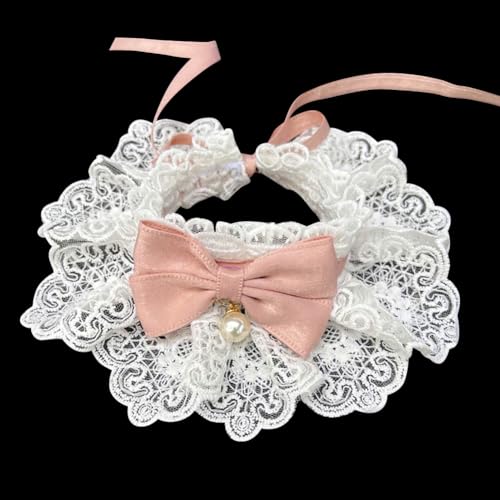 Katzen-Spitzen-Lätzchen-Halsband, niedliche Katzenschleife, Kätzchen, Bandana, Haustier-Halstuch, Hunde-Lätzchen, Schal mit Perle und Band für Geburtstag Katzen-Spitzen-Lätzchen-Halsband, niedliche Katzenschleife, Kätzchen, Bandana, Haustier-Halstuch, Hunde-Lätzchen, Schal mit Perle und Band für Geburtstag von FSSTUD