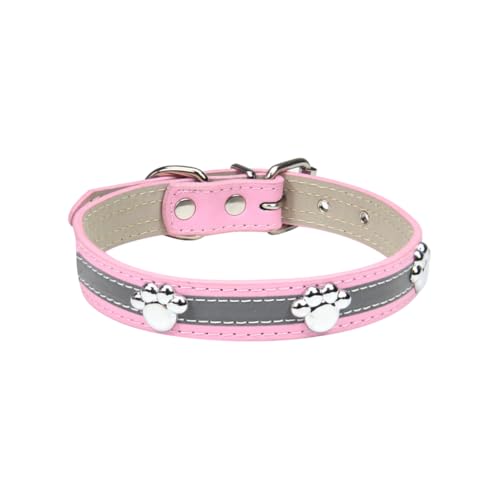 Niedliches reflektierendes Hundehalsband, verstellbar, Pfotenhalsband, PU-Leder, Katzenanhänger, kleines Kätzchen, Identifikation, dekoratives Haustierhalsband für den Abend Niedliches reflektierendes Hundehalsband, verstellbar, Pfotenhalsband, PU-Leder, Katzenanhänger, kleines Kätzchen, Identifikation, dekoratives Haustierhalsband für den Abend von FSSTUD