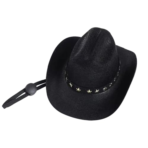 Verstellbarer Cowboyhut für Welpen, Westernkostüm, Kopfbedeckung, niedlicher Welpe, Cosplay, Hut, Halloween, Katze, Piratenkappe, Kätzchen, Cowgirl-Zubehör mit Kordelzug, für Urlaub, Festival, Schwarz Verstellbarer Cowboyhut für Welpen, Westernkostüm, Kopfbedeckung, niedlicher Welpe, Cosplay, Hut, Halloween, Katze, Piratenkappe, Kätzchen, Cowgirl-Zubehör mit Kordelzug, für Urlaub, Festival, Schwarz von FSSTUD