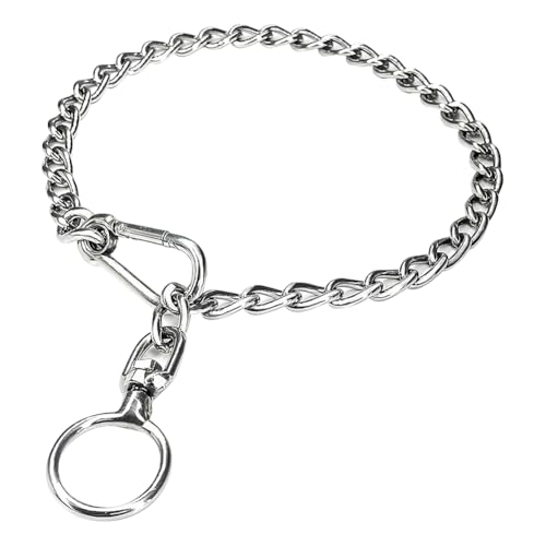 Verstellbares Hundehalsband, Edelstahl, Metall, Haustierhalsband, strapazierfähig, Hundehalsband, Kette, Verlängerung für Training, Spazierengehen, 55 cm x 3 mm Verstellbares Hundehalsband, Edelstahl, Metall, Haustierhalsband, strapazierfähig, Hundehalsband, Kette, Verlängerung für Training, Spazierengehen, 55 cm x 3 mm von FSSTUD