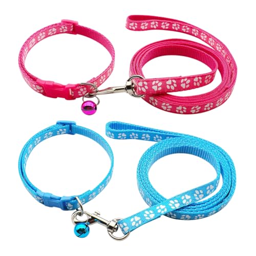 Welpenhalsband, Leine-Set, Schnellverschluss, kleine Hundehalsbänder, Pfotenabdruck, verstellbare Welpenpfotenhalsbänder, niedliche Hundehalsbänder, weiche Haustierhalsbänder zum Spazierengehen, Welpenhalsband, Leine-Set, Schnellverschluss, kleine Hundehalsbänder, Pfotenabdruck, verstellbare Welpenpfotenhalsbänder, niedliche Hundehalsbänder, weiche Haustierhalsbänder zum Spazierengehen, von FSSTUD