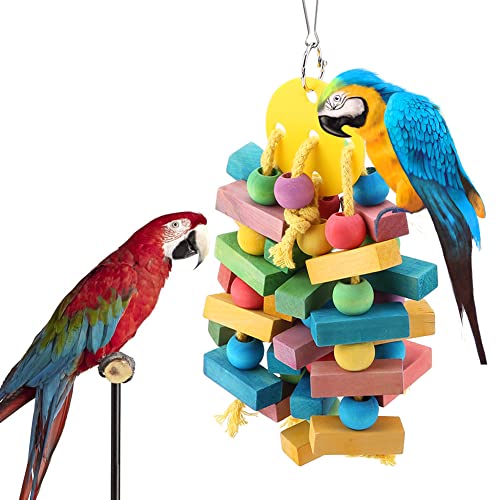 Papagei Spielzeug Vogel Spielzeug Hängen Holzspielzeug Papagei Schaukel Geeignet für Papageien und Vögel von FTVOGUE
