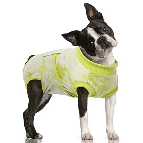 FUAMEY Genesungsanzug für Hunde, Spaßanzug für Hündinnen, Neueranzug für männliche Hunde, E-Halsband-Alternative, Haustier-Bauchwunden verhindern das Lecken von chirurgischen Hemden von FUAMEY