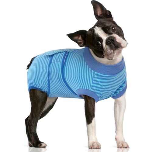 FUAMEY Genesungsanzug für Hunde und Katzen nach Operationen, weicher, atmungsaktiver Haustier-Body, E-Halsband und Kegel, Alternative, chirurgischer Anzug, Welpenkleidung, Anti-Leck-Wunden, von FUAMEY