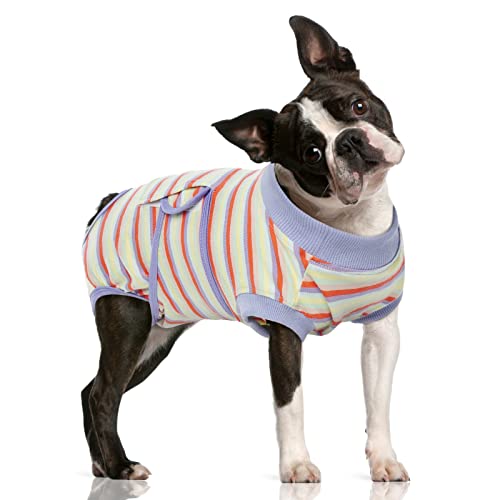 FUAMEY Genesungsanzug für Hunde und Katzen nach Operationen, weicher, atmungsaktiver Haustier-Body, E-Halsband und Kegel, Alternative, chirurgischer Anzug, Welpenkleidung, Anti-Lecken von Wunden, von FUAMEY
