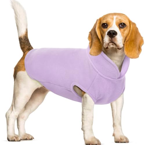 FUAMEY Hunde-Fleece-Weste, warmes Sweatshirt, Welpen, dehnbarer Pullover, Hunde-Rollkragenmantel, Hunde-Winterjacke mit Loch für die Leine, Dackel, Yorkie-Kleidung für kleine, mittelgroße und große FUAMEY Hunde-Fleece-Weste, warmes Sweatshirt, Welpen, dehnbarer Pullover, Hunde-Rollkragenmantel, Hunde-Winterjacke mit Loch für die Leine, Dackel, Yorkie-Kleidung für kleine, mittelgroße und große von FUAMEY