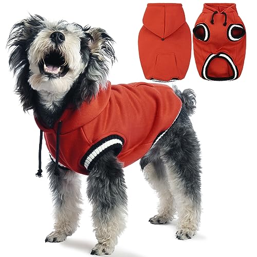 FUAMEY Hunde-Kapuzenpullover, Winter-Fleece-Pullover, Haustierpullover, Hundekleidung mit Tasche, weich, warm, Weihnachtsanzug, Welpenweste mit Loch für die Leine für kleine, mittelgroße und große FUAMEY Hunde-Kapuzenpullover, Winter-Fleece-Pullover, Haustierpullover, Hundekleidung mit Tasche, weich, warm, Weihnachtsanzug, Welpenweste mit Loch für die Leine für kleine, mittelgroße und große von FUAMEY