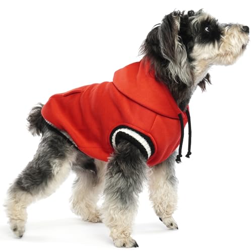 FUAMEY Hunde-Kapuzenpullover, Winter-Fleece-Pullover, Haustierpullover, Hundekleidung mit Tasche, weich, warm, Weihnachtsanzug, Welpenweste mit Loch für die Leine für kleine, mittelgroße und große FUAMEY Hunde-Kapuzenpullover, Winter-Fleece-Pullover, Haustierpullover, Hundekleidung mit Tasche, weich, warm, Weihnachtsanzug, Welpenweste mit Loch für die Leine für kleine, mittelgroße und große von FUAMEY