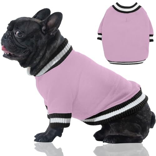 FUAMEY Hundepullover, Sweatshirt, Winterpullover, warme Hundekleidung, Hundeweste, dicker Welpenpullover, weicher Haustier-Fleecepullover, niedliches Outfit für kleine und mittelgroße Hunde, Lavendel, von FUAMEY