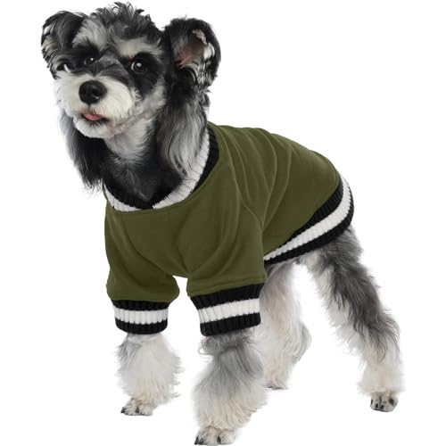 FUAMEY Hundepullover Pullover, Hunde-Wintermantel, kaltes Wetter, Hundekleidung, warme Hundejacke, kleine, mittelgroße und große Hunde-Winterweste, leicht anzuziehen, für Welpen, Mädchen, Pullover von FUAMEY