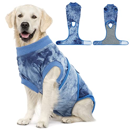 FUAMEY Recovery Suit for Dogs,Spay Suit for Female Dog,Neuter Suit for Male Dogs,Onesie Body Suits After Surgery,Puppy Cone E-Collar Alternative,Pet Abdominal Wounds Prevent Licking Surgical Shirts von FUAMEY