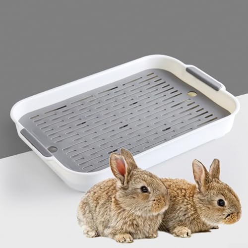 FUBESK Katzentoilette für Kaninchen, mit Schublade, Ecktoilettenbox für ausgewachsene Meerschweinchen, Chinchilla, Frettchen, Igel, Kleintiere (F) von FUBESK
