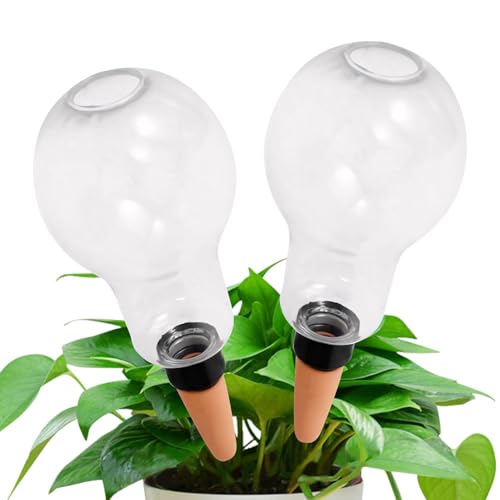 2er Set Bewässerungskugeln, 500ml Automatische Bewässerung Zimmerpflanzen, Wasserspender Pflanzen Selbstbewässerung, Transparente Bewässerungskugeln Groß Indoor für Topf & Zimmerpflanzen (Glühbirne) 2er Set Bewässerungskugeln, 500ml Automatische Bewässerung Zimmerpflanzen, Wasserspender Pflanzen Selbstbewässerung, Transparente Bewässerungskugeln Groß Indoor für Topf & Zimmerpflanzen (Glühbirne) von FUFRE