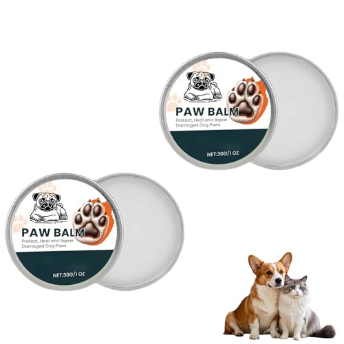 30g Pfotenbalsam Hund mit Bienenwachs, Hundezubehör Balsam für Nase und Pfotenpflege, Nasen & Pfotenbalsam Sommer mit Vitamin E, Sheabutter, Kokosöl, Pfotenschutz Nasensalbe für Hund, Katzen (2PCS) 30g Pfotenbalsam Hund mit Bienenwachs, Hundezubehör Balsam für Nase und Pfotenpflege, Nasen & Pfotenbalsam Sommer mit Vitamin E, Sheabutter, Kokosöl, Pfotenschutz Nasensalbe für Hund, Katzen (2PCS) von FUFRE