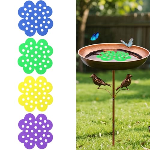 Bienentränke für den Garten, 2 Stück Schwimmende Bieneninsel, Bienenschwimmende Insel für Draußen, Schwimmender Bienentränker, Insektentränke Garten Bienenschwimminsel für Gartendeko Outdoor (C, 20cm) von FUFRE