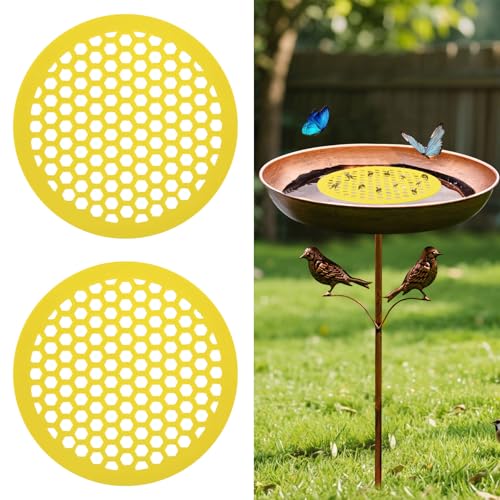 Bienentränke für den Garten, 2 Stück Schwimmende Bieneninsel, Bienenschwimmende Insel für Draußen, Schwimmender Bienentränker, Insektentränke Garten Bienenschwimminsel für Gartendeko Outdoor (A, 20cm) von FUFRE