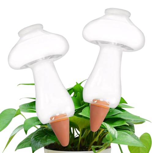 FUFRE 2er Set Bewässerungskugeln, 500ml Automatische Bewässerung Zimmerpflanzen, Wasserspender Pflanzen Selbstbewässerung, Transparente Bewässerungskugeln Groß Indoor für Topf & Zimmerpflanzen (Pilz) FUFRE 2er Set Bewässerungskugeln, 500ml Automatische Bewässerung Zimmerpflanzen, Wasserspender Pflanzen Selbstbewässerung, Transparente Bewässerungskugeln Groß Indoor für Topf & Zimmerpflanzen (Pilz) von FUFRE