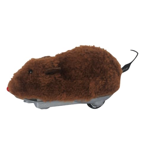 FUFRE Katzenspielzeug Maus Elektrisch, Plüsch Interaktives Katzenspielzeug, 360 ° Lenkung Ferngesteuerte Maus für Katzen, Cat Toy aus ABS-Material, Batteriebetrieben, für Katzen klein Hunde (Grau) von FUFRE