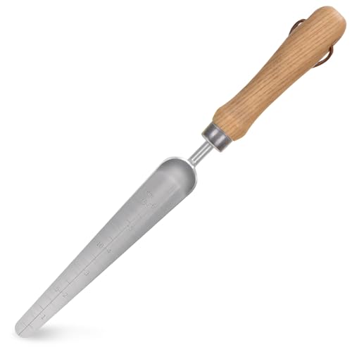 Fugenkratzer Unkraut mit Holzgriff, Löwenzahnstecher aus Edelstahl, Unkrautstecher mit Stiel, Doppelseitiges Scharfes Distelstecher, Gartengeräte Unkrauthacke Zum Entfernen Von Unkraut Und Moos (C) von FUFRE