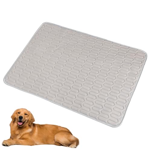 Kühlmatte für Hunde Selbstkühlende, 70 x 100cm Kühlmatte Hund Groß, Rutschfeste Kühldecke Katzen, Sommer Ungiftig Kühlkissen für Haustiere, Waschbar Hundebett für Drinnen, Draußen und Auto (Grau) Kühlmatte für Hunde Selbstkühlende, 70 x 100cm Kühlmatte Hund Groß, Rutschfeste Kühldecke Katzen, Sommer Ungiftig Kühlkissen für Haustiere, Waschbar Hundebett für Drinnen, Draußen und Auto (Grau) von FUFRE
