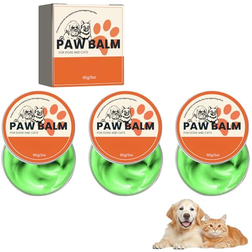 Pfotenbalsam Hund und Katzen für Pfotenschutz , 60g Pfotenpflege & Nasenbalsam mit Bienenwachs, Kokosnussöl, Sonnenblumenkernöl, Pfotenbalsam für Trockene, Rissige Nasen & Pfoten im Sommer (3PCS) Pfotenbalsam Hund und Katzen für Pfotenschutz , 60g Pfotenpflege & Nasenbalsam mit Bienenwachs, Kokosnussöl, Sonnenblumenkernöl, Pfotenbalsam für Trockene, Rissige Nasen & Pfoten im Sommer (3PCS) von FUFRE