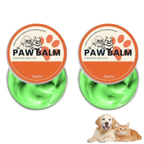 Pfotenbalsam Hund und Katzen für Pfotenschutz , 60g Pfotenpflege & Nasenbalsam mit Bienenwachs, Kokosnussöl, Sonnenblumenkernöl, Pfotenbalsam für Trockene, Rissige Nasen & Pfoten im Sommer (2PCS) Pfotenbalsam Hund und Katzen für Pfotenschutz , 60g Pfotenpflege & Nasenbalsam mit Bienenwachs, Kokosnussöl, Sonnenblumenkernöl, Pfotenbalsam für Trockene, Rissige Nasen & Pfoten im Sommer (2PCS) von FUFRE