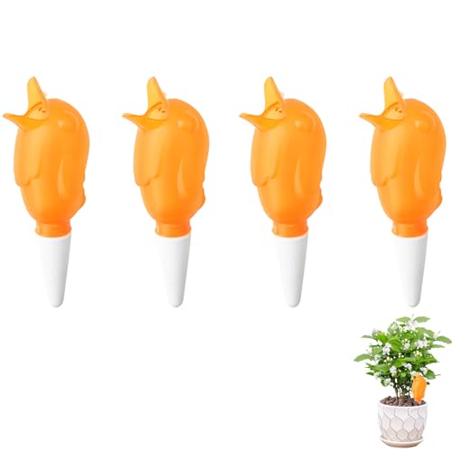 Vogel Tonkegel Bewässerung, 4er Set Wasserspender Pflanzen Vogel, Automatische Ton Bewässerungskugeln Zimmerpflanzen, Wasserspender Terrakotta Stiel für Pflanzen Blumen Bewässerung Indoor (Orange) Vogel Tonkegel Bewässerung, 4er Set Wasserspender Pflanzen Vogel, Automatische Ton Bewässerungskugeln Zimmerpflanzen, Wasserspender Terrakotta Stiel für Pflanzen Blumen Bewässerung Indoor (Orange) von FUFRE