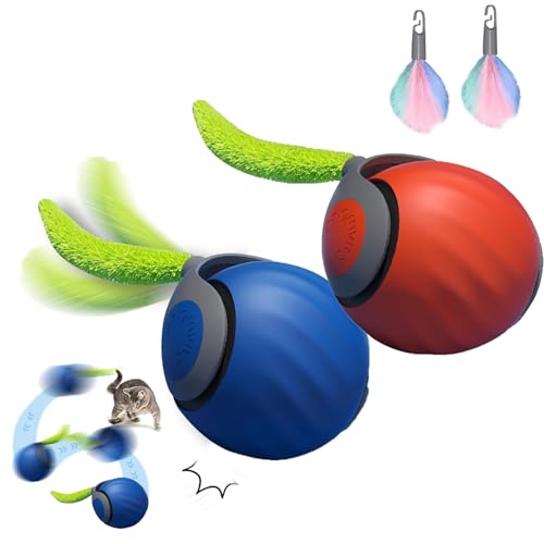 interaktiver spielball für katzen,2.0 autoecho katzenspielzeug ball elektrisch,katzenspielzeug selbstbeschäftigung Zwei Einstellungsmodi,USB Aufladbarer Mit Ersatzschwanz für Hund/katzen (blau+rot) interaktiver spielball für katzen,2.0 autoecho katzenspielzeug ball elektrisch,katzenspielzeug selbstbeschäftigung Zwei Einstellungsmodi,USB Aufladbarer Mit Ersatzschwanz für Hund/katzen (blau+rot) von FUFRE