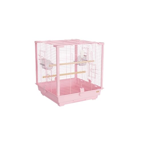 Vogelkäfige Vogelkäfig aus Metall, rosa, quadratisch, Vogelkäfig, Zuchtkäfig, for Zuhause, kleine Vögel, einstöckig, Zierkäfig Flugkäfig Vogelkäfige Vogelkäfig aus Metall, rosa, quadratisch, Vogelkäfig, Zuchtkäfig, for Zuhause, kleine Vögel, einstöckig, Zierkäfig Flugkäfig von FUHAI-666