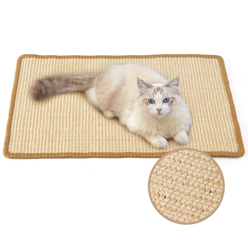 FUKUMARU Kratzmatte Katze, natürliche Katzenkratzbretter Sisal Kratzteppich 60 x 40 cm, widerstandsfähig Katzenmöbel Fußmatte Sisalmatte Kratzpads für Katzen, Beige FUKUMARU Kratzmatte Katze, natürliche Katzenkratzbretter Sisal Kratzteppich 60 x 40 cm, widerstandsfähig Katzenmöbel Fußmatte Sisalmatte Kratzpads für Katzen, Beige von FUKUMARU