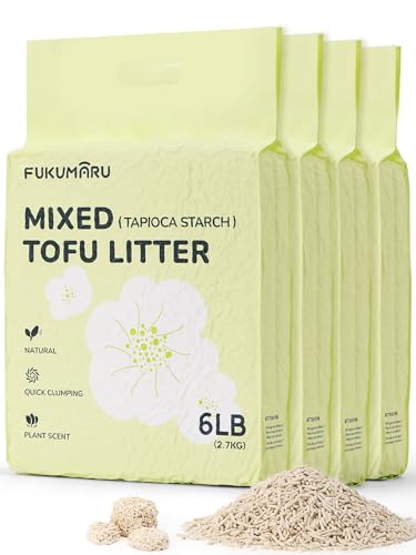 FUKUMARU Tofu Katzenstreu mit Kassava 10.8KG. Antihaftende Ultraklumpende, Staubfrei, natürlicher Gardenien-Duft, Geruchskontrolle, spült in der Toilette, Geringe Rückstände FUKUMARU Tofu Katzenstreu mit Kassava 10.8KG. Antihaftende Ultraklumpende, Staubfrei, natürlicher Gardenien-Duft, Geruchskontrolle, spült in der Toilette, Geringe Rückstände von FUKUMARU