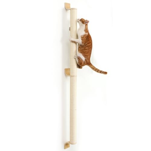 FUKUMARU Wandkratzsäule Katzen, 154 cm großer Kratzbaum zur Wandmontage, Stabiler kratzbaum Wand aus Sisal FUKUMARU Wandkratzsäule Katzen, 154 cm großer Kratzbaum zur Wandmontage, Stabiler kratzbaum Wand aus Sisal von FUKUMARU