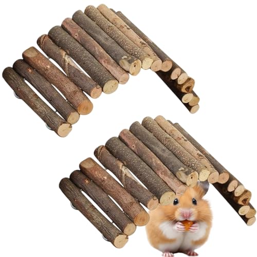 FULHANY 2 StüCke Hamster Spielzeug - Holz Hamsterleiter BrüCke Tunnel Verstecken - Hamster BrüCke 20 X 10 cm, Geeignet FüR NatüRliche VersteckpläTze FüR Chinchillas, Meerschweinchen, Hamster Usw FULHANY 2 StüCke Hamster Spielzeug - Holz Hamsterleiter BrüCke Tunnel Verstecken - Hamster BrüCke 20 X 10 cm, Geeignet FüR NatüRliche VersteckpläTze FüR Chinchillas, Meerschweinchen, Hamster Usw von FULHANY