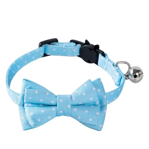 FUNA Baumwollkatze Halsband, Haustier Fliege Katzenhalsband, Katzenhalsband mit Schnalle und Glocke, verstellbares Halsband für kleine Hunde und Katzen FUNA Baumwollkatze Halsband, Haustier Fliege Katzenhalsband, Katzenhalsband mit Schnalle und Glocke, verstellbares Halsband für kleine Hunde und Katzen von FUNAT