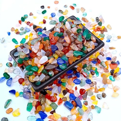FUNAT Achat Regen Blume Stein für Wasserpflanzen, Gemischte Achat Stein Tumbled Steine, Sukkulente, Vase Füller, Landschaft Boden Dekoration Stein FUNAT Achat Regen Blume Stein für Wasserpflanzen, Gemischte Achat Stein Tumbled Steine, Sukkulente, Vase Füller, Landschaft Boden Dekoration Stein von FUNAT